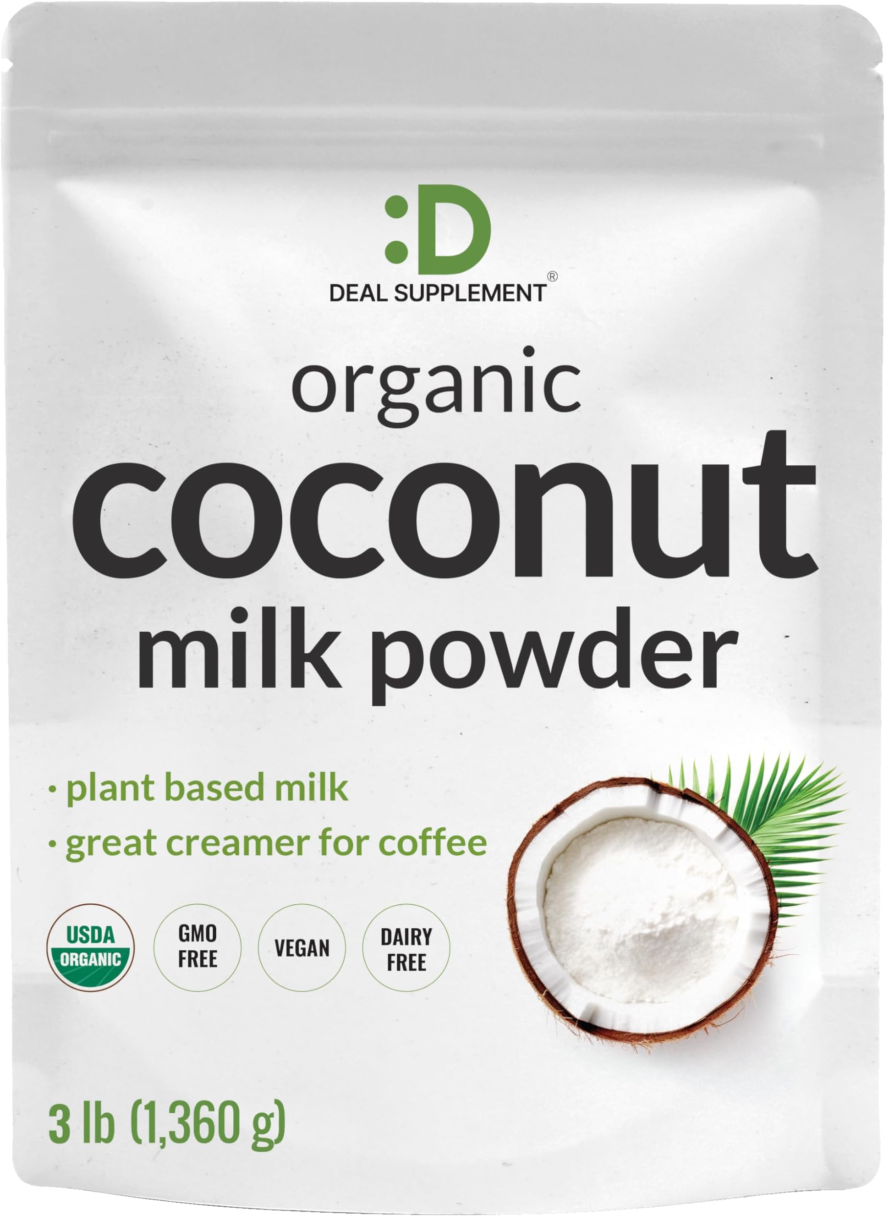 Organic Coconut Cream Milk Powder, Perfect Keto Coffee