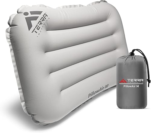 Terra Incognita Almohada inflable compacta en una funda - Almohada ultraligera para acampar y viajar - Cómoda almohada inflable para relajarse - disponible en Yaxa Guatemala