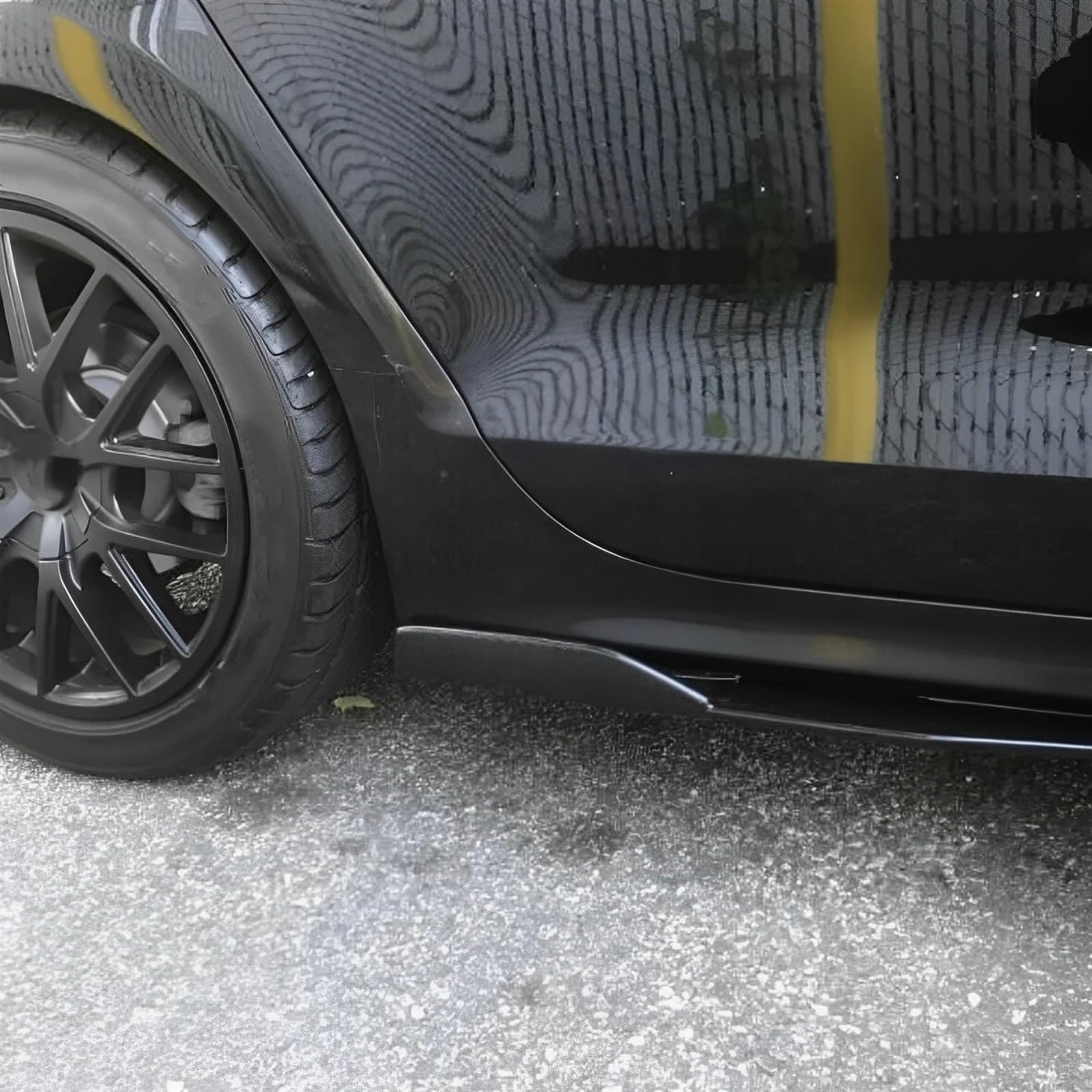 Minigonne Laterali Per Carrozzeria 1 Paio Di Minigonne Laterali Nere Lucide Universali Per Auto