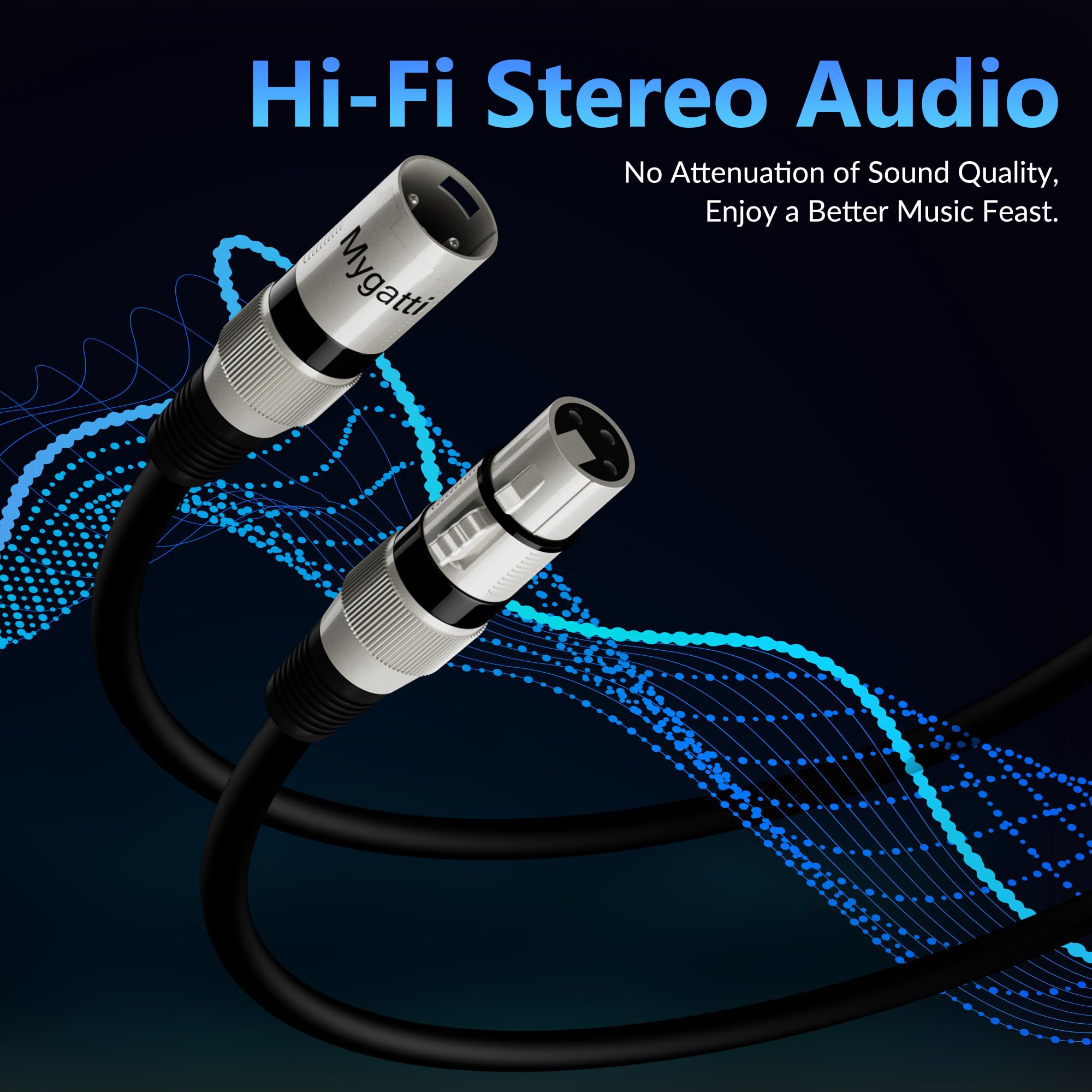 Cavi Microfono XLR Bilanciati 1M - 6 Pezzi Multicolore, Maschio/Femmina, Schermatura 3 Pin Per Audio Professionale - Foto 4