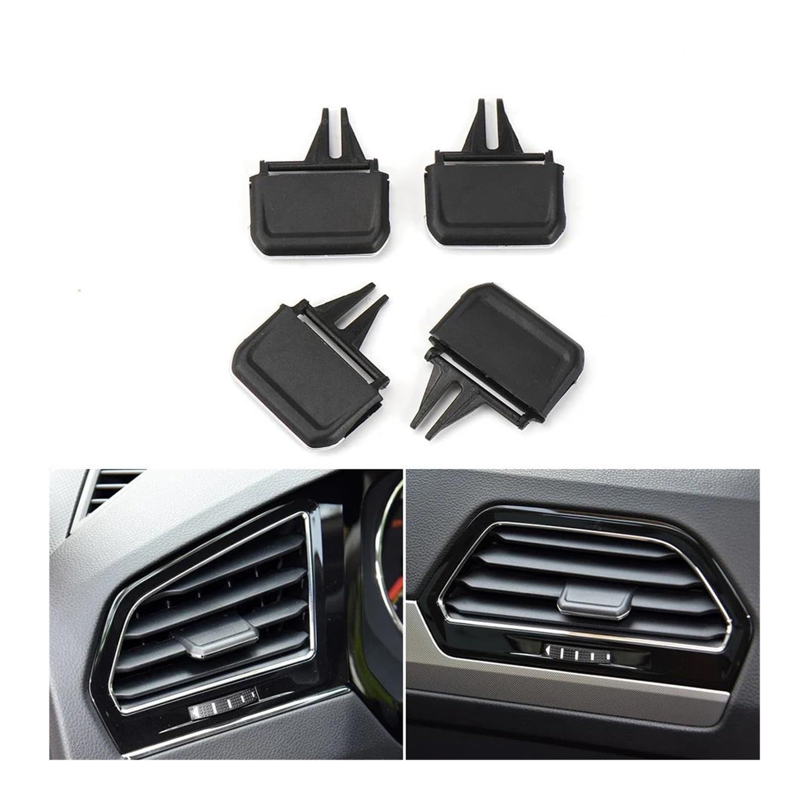 Condizionata Auto Bocchette Per VW Per Tiguan Per MK2 2017-2021 Auto Cruscotto Anteriore Uscita Aria Condizionata Bocchette Aria Condizionata Tab Clip Pick A/C Prese D'aria ( Size : 1 set 4 pcs )