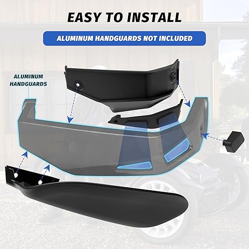 Miniatura 6 de LDETXY Deflectores de viento para Can Am Ryker, protectores de manos de plástico negro, deflectores de aire para Can-Am Ryker 600 900 Sport & Rally