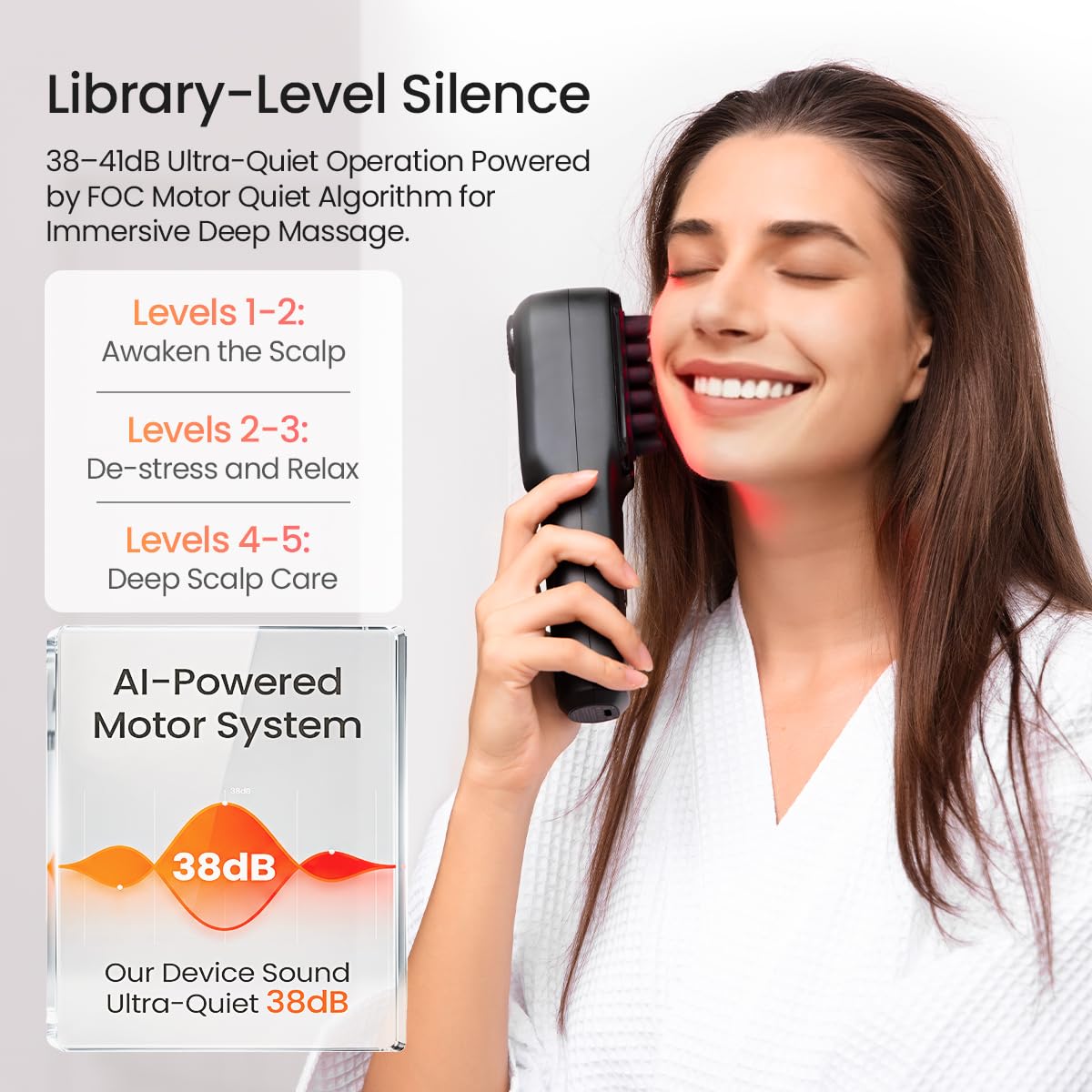 NAPRE Electric Scalp Massager,Head & Hair Massager Scalp Stress Relax,Cordless Handheld Muscle Massager with Horizontal Vibration for Face,Neck,Shoulder & Body