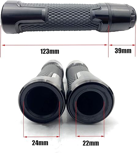Miniatura 3 de Puños de motocicleta 78 "0.866in universal Agarraderas con extremo de barra de aluminio antideslizante agarre para Yamaha YZF R1 R3 R6 R25 R15 R125