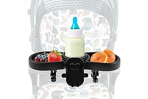 3-in-1 Snap and Go Universal Stroller Tray Stroller Snack Container