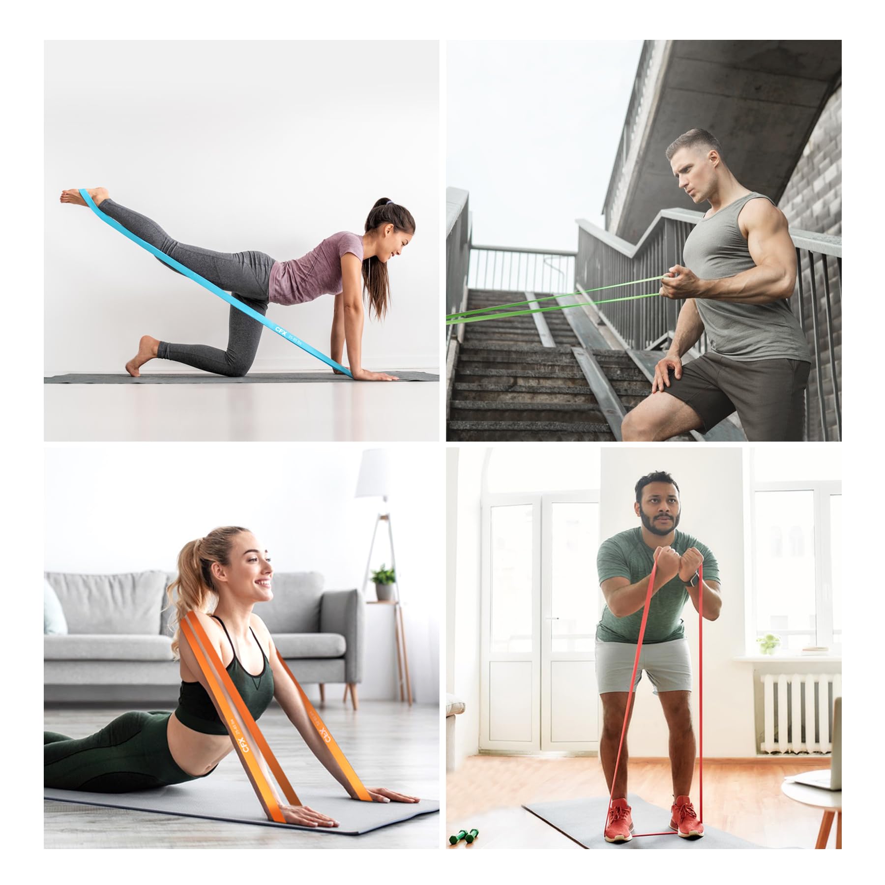 Bandes De Traction – Longues Bandes De Résistance Pour Homme Et Femme – Bandes D'exercice En Boucle