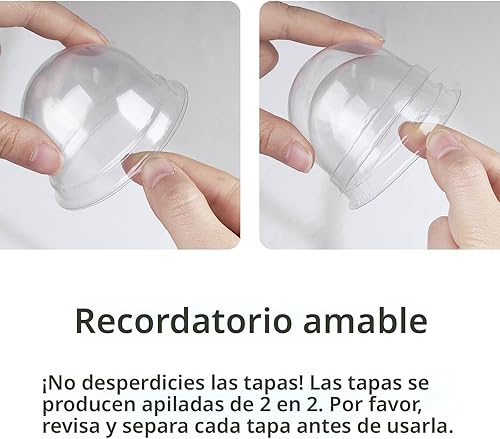 Miniatura 4 de TOFLEN 100 mini recipientes para tartas con tapas transparentes de cúpula para mini cupcakes de postres, tarta de queso, bomba de cacao, fresa