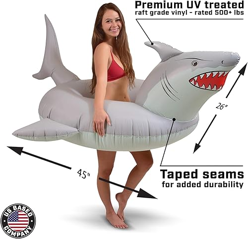 Miniatura 9 de GoFloats 'Great White Bite' Shark Pool Float Party Tube - Inflatable Rafts, Adults & Kids