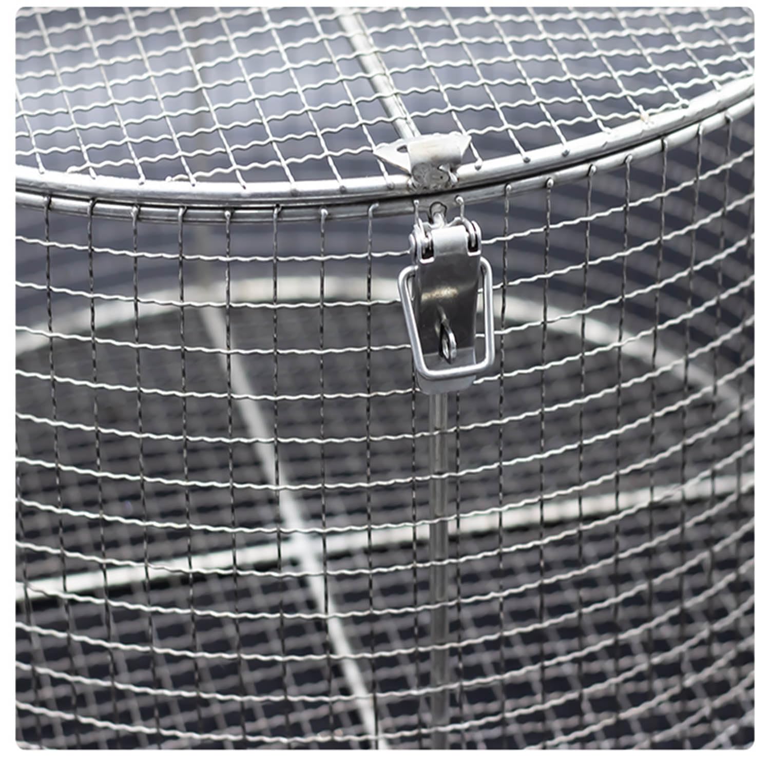 Generisch 25 * 15 cm, Medizinisches Autoklaventablett aus Edelstahl 304, runder Sterilisationskorb für Instrumente mit Deckel und Riegel zur Sterilisation