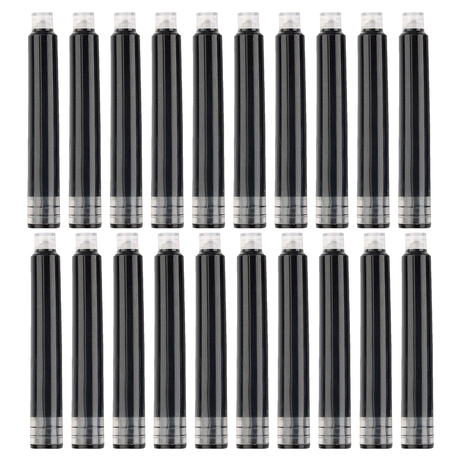 Cartucho de Tinta Negra para Pluma Estilográfica 400 Piezas 3,4 Mm | Recambio de Plástico, Línea Suave y Secado Instantáneo, para Caligrafía y Escritura Diaria, Negro