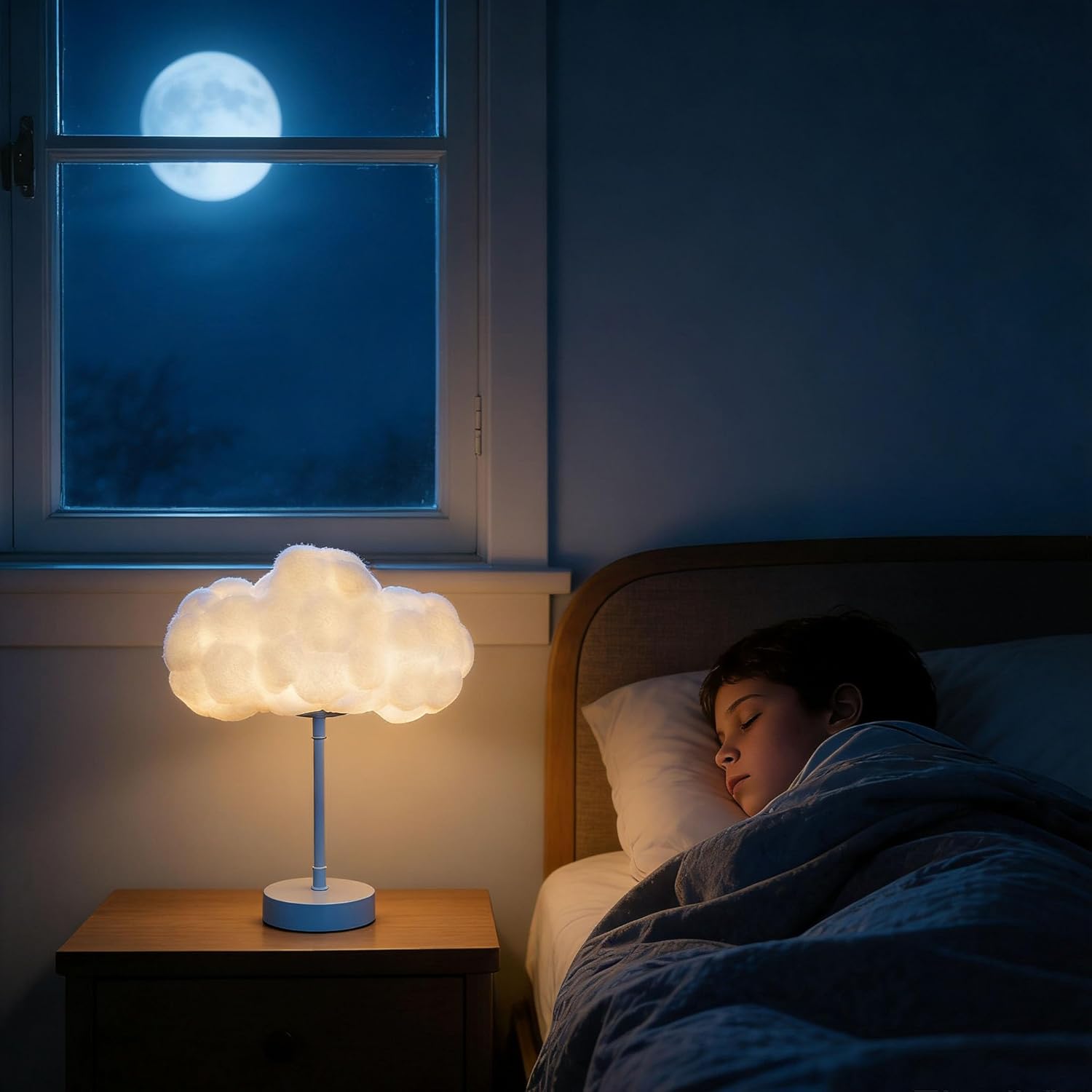 3D Cloud Lights Night Light Desk Light Voice-Activated Style Table Lamp for Bedroom-NO DIY,Coolest Decorations lamp for Adults Kids Home Bedroom