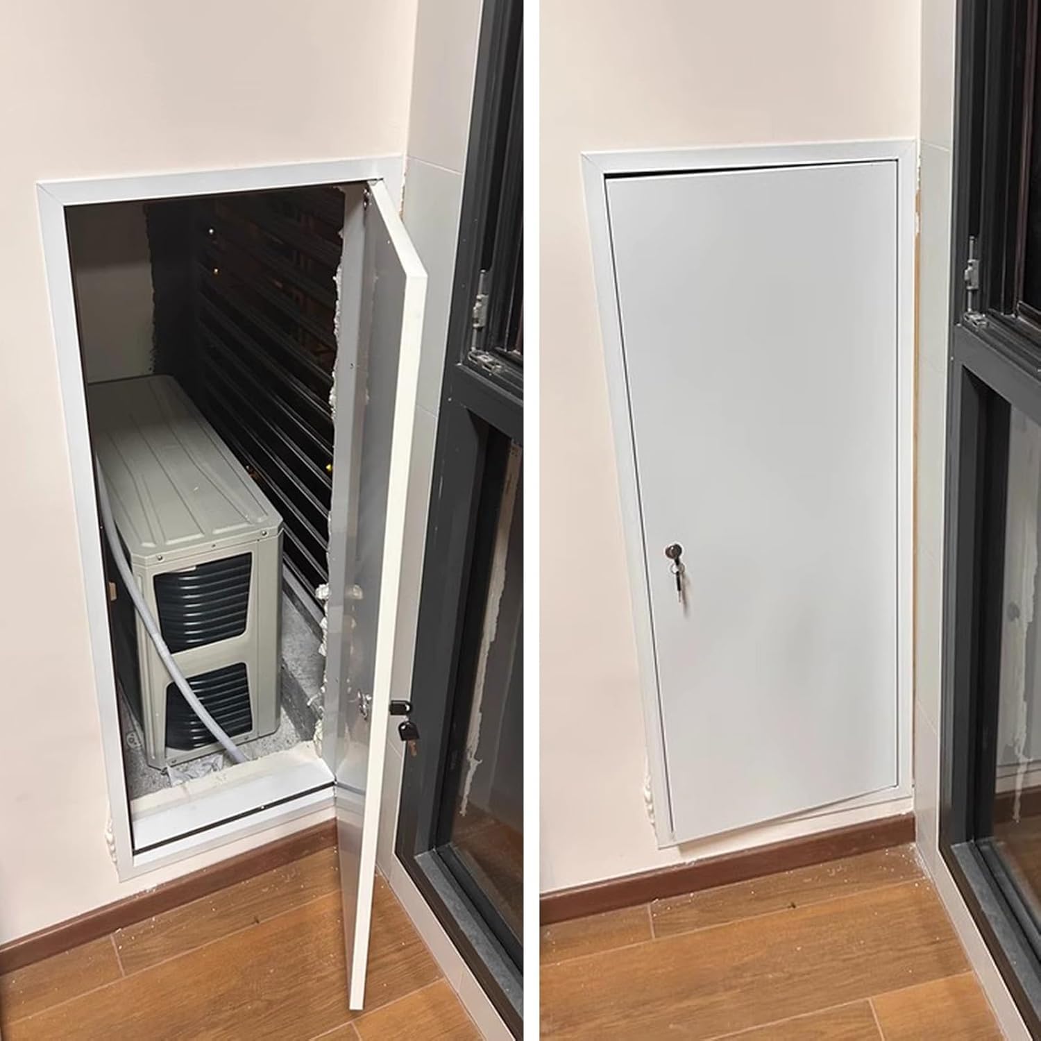 Cucce Wxh Pipe Inspection Hatch Hvac Duct Access Panel，Aluminum Inspection Door Sheet Plumbing Wiring Electrical Panel Cover(40X90cm)