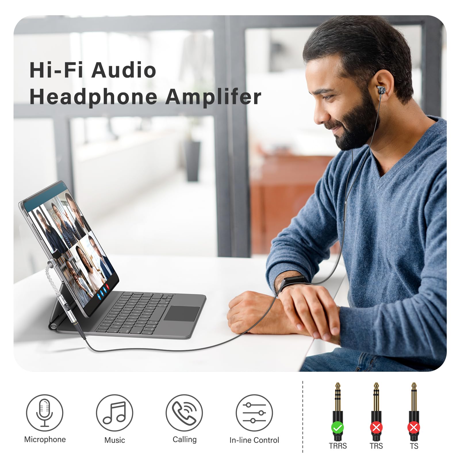 USB-C DAC Kopfhöreradapter,CX31993+MAX97220 32bit/384kHz Type-C Auf 3.5mm Hi-Res Audio Kopfhörer Verstärker Hi-Fi Adapter für iPhone 17/16/15/ iPad/Samsung usw