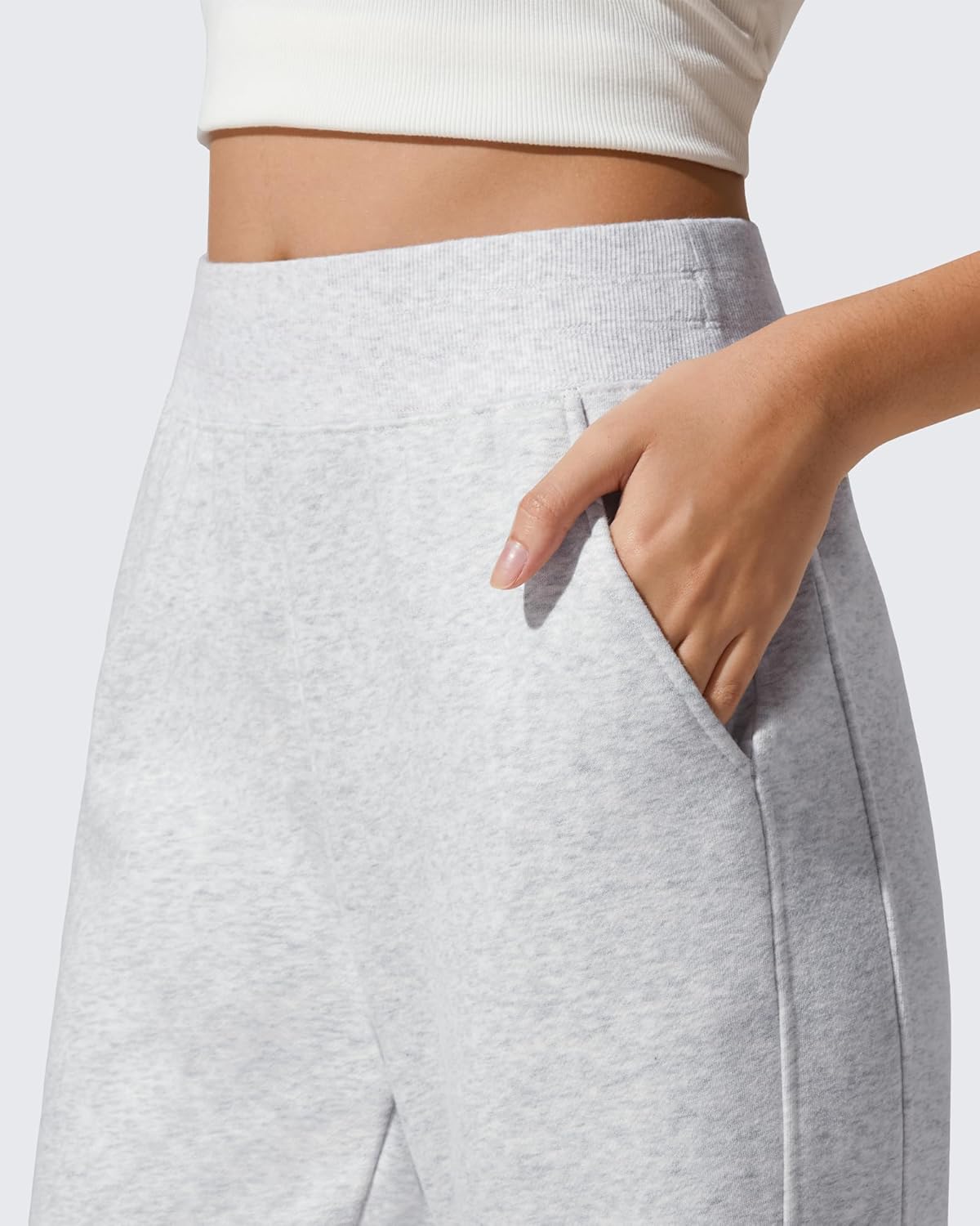 G4Free Flurrylux Fleece Lined Pants Women Cotton Loose Flare Sweatpants with Pockets Winter Casual - Image 5