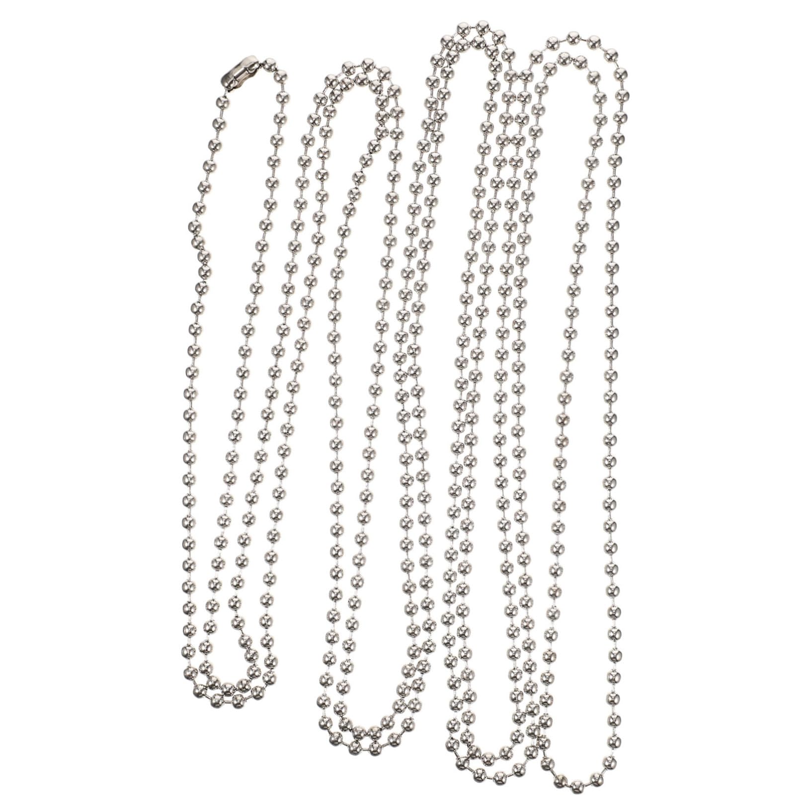 STOBAZA 3m Metal Ball Chain Blind Beaded Cord Roller Blind Bead Chain for Window Treatments Soft Gauze Roman Vertical Blinds Beaded Pull Chain Extension Matching Buckle