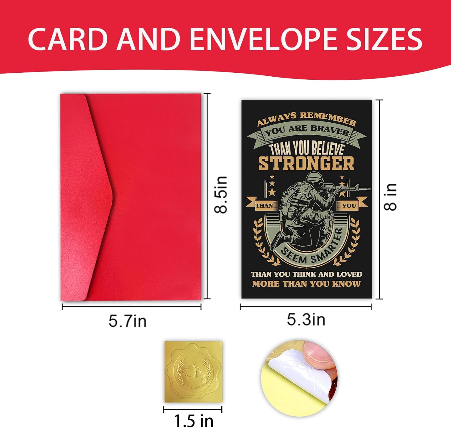 Encouragement Cards for Soldier, Motivational Inspirational Support for Tough Times. Retirement Graduation Farewell Veterans Day Card Gifts - Image 2