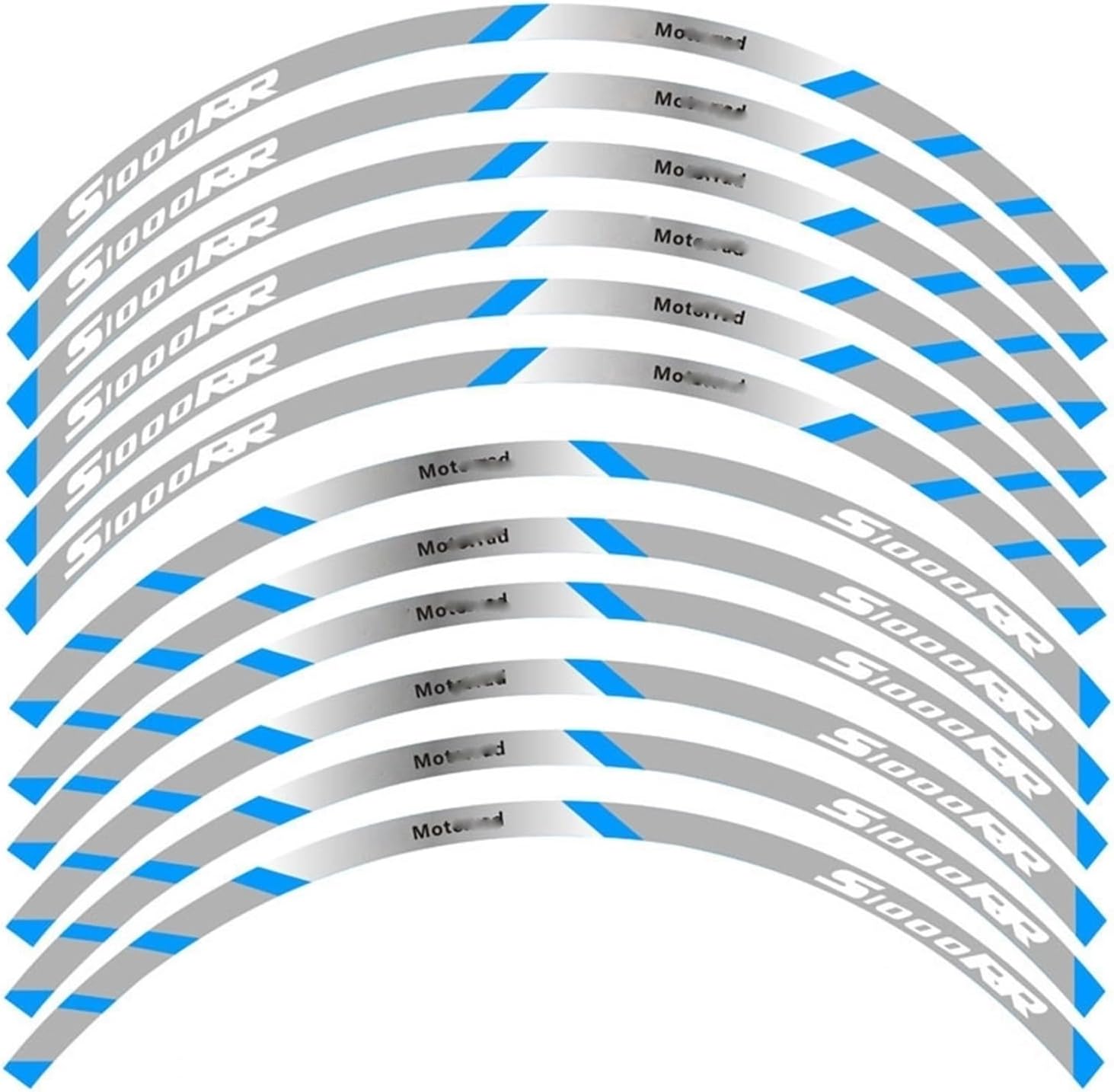 Motorcycle Wheel Sticker for for S1000RR Motorcycle Decal Decorative Stripe 12 Pcs Wheel Stickers(6)