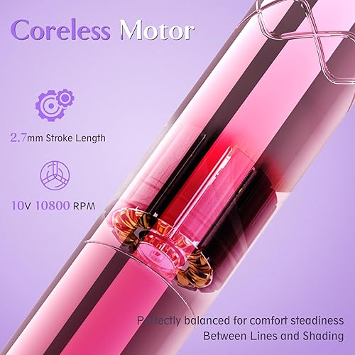 Miniatura 10 de EZ Tattoo Kit - Kit de máquina de tatuaje completo con máquina de tatuaje de maquillaje permanente con 3 piezas de energía de batería para