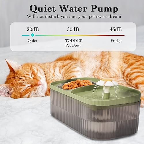 Miniatura 7 de TODDLT Fuente de agua para gatos suministros de alimentación y riego para gatos fuente de agua automática súper silenciosa para gatos en el interior