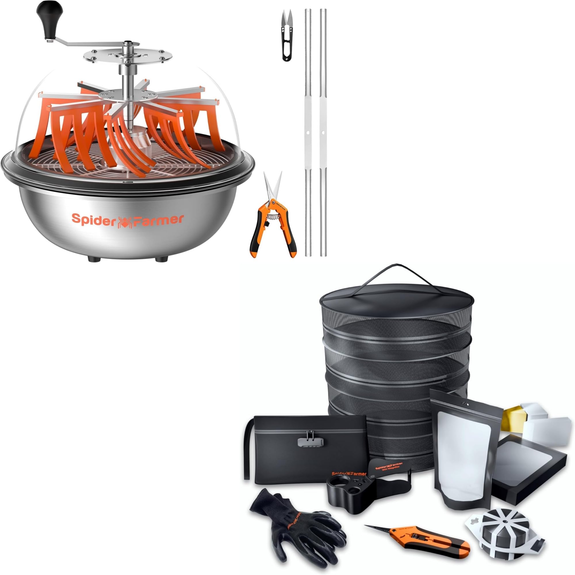 Spider Farmer 16 Zoll BowlTrimmer Maschine 9-in-1 Werkzeugsatz für Pflanzenanbau