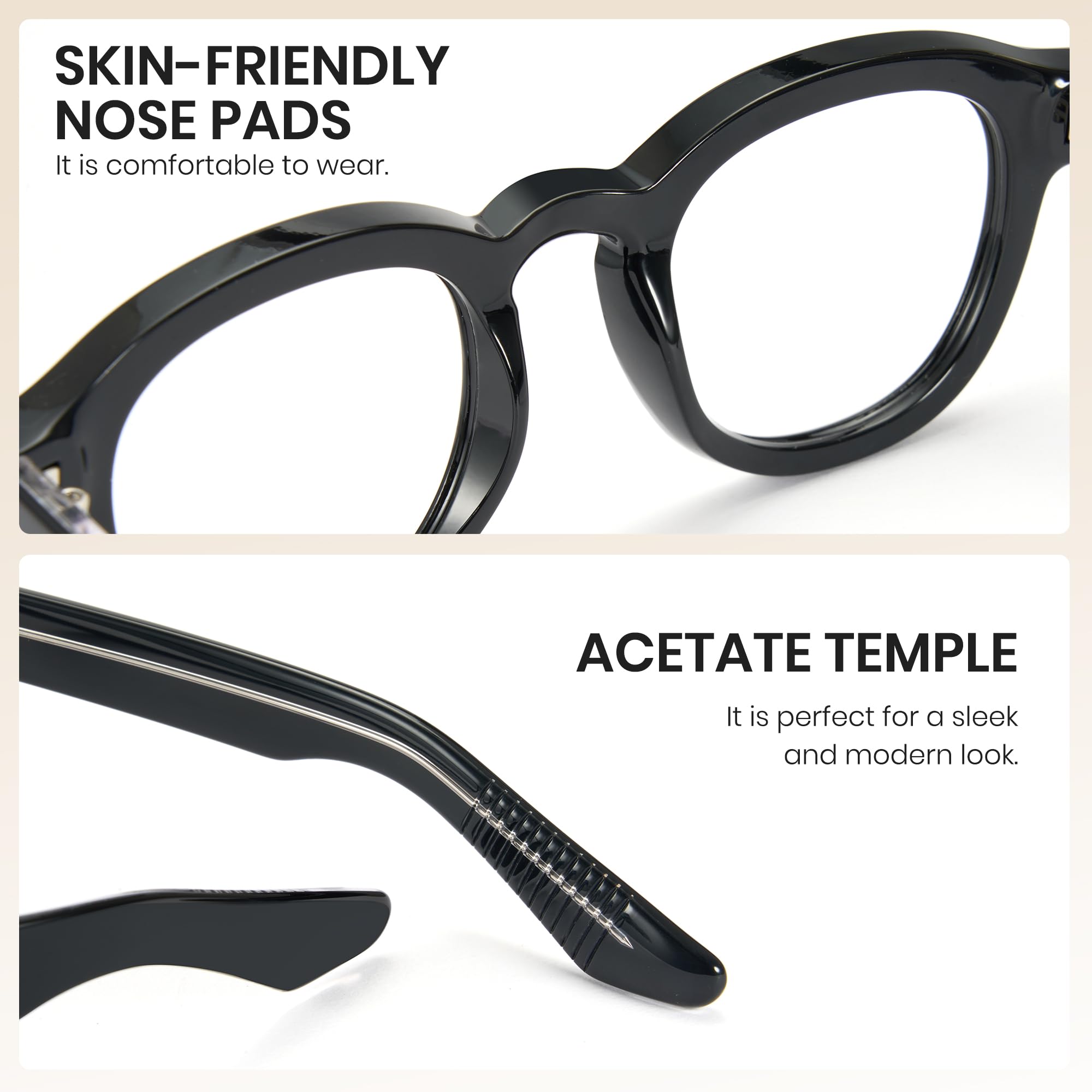 Cyxus Occhiali Nerd Retrò Occhiali Luce Blu Uomo Donna Moda Occhiali Da Computer Anti Mal di Testa Affaticamento Degli Occhi 8553