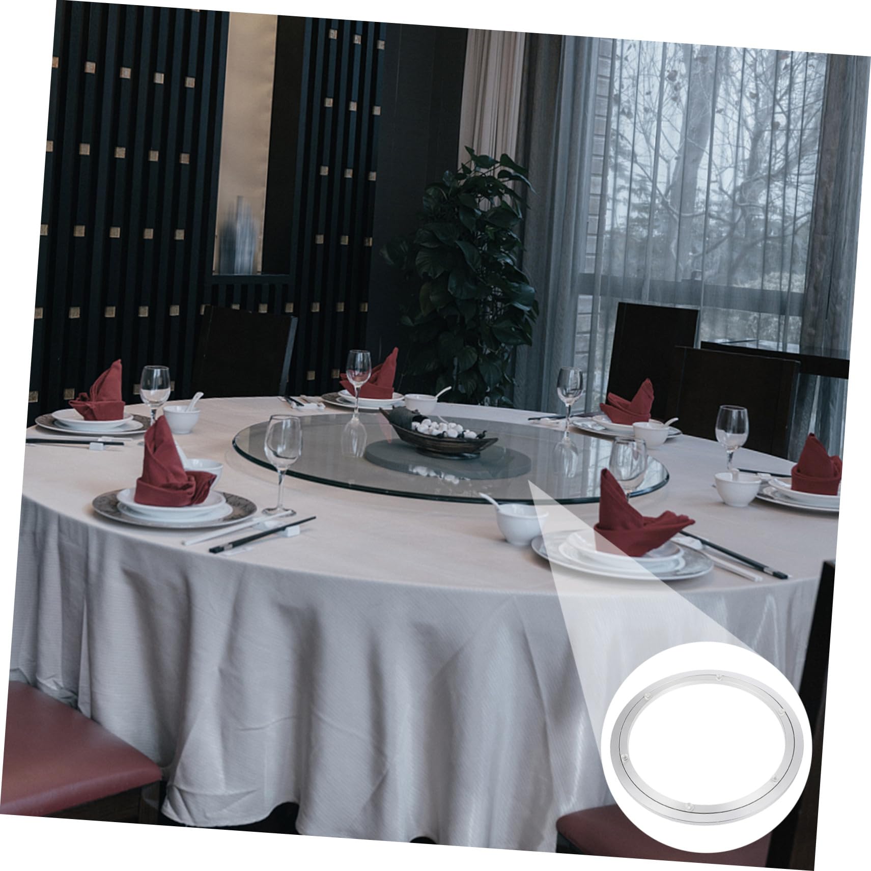 Artibetter Giradischi per Tavolo da Pranzo Base Rotante Rotonda Cuscinetto per Giradischi per Uso Domestico Accessorio per Ristorante