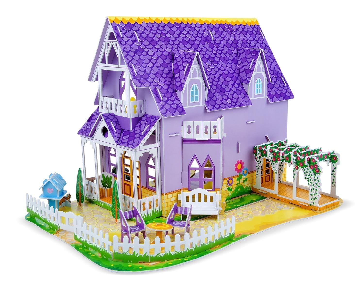 3D Villa Making Puzzle House Kit for Kids and Adults | Cardboard House Model for School Project | DIY Miniature Buliding Toy | Mixed Designs