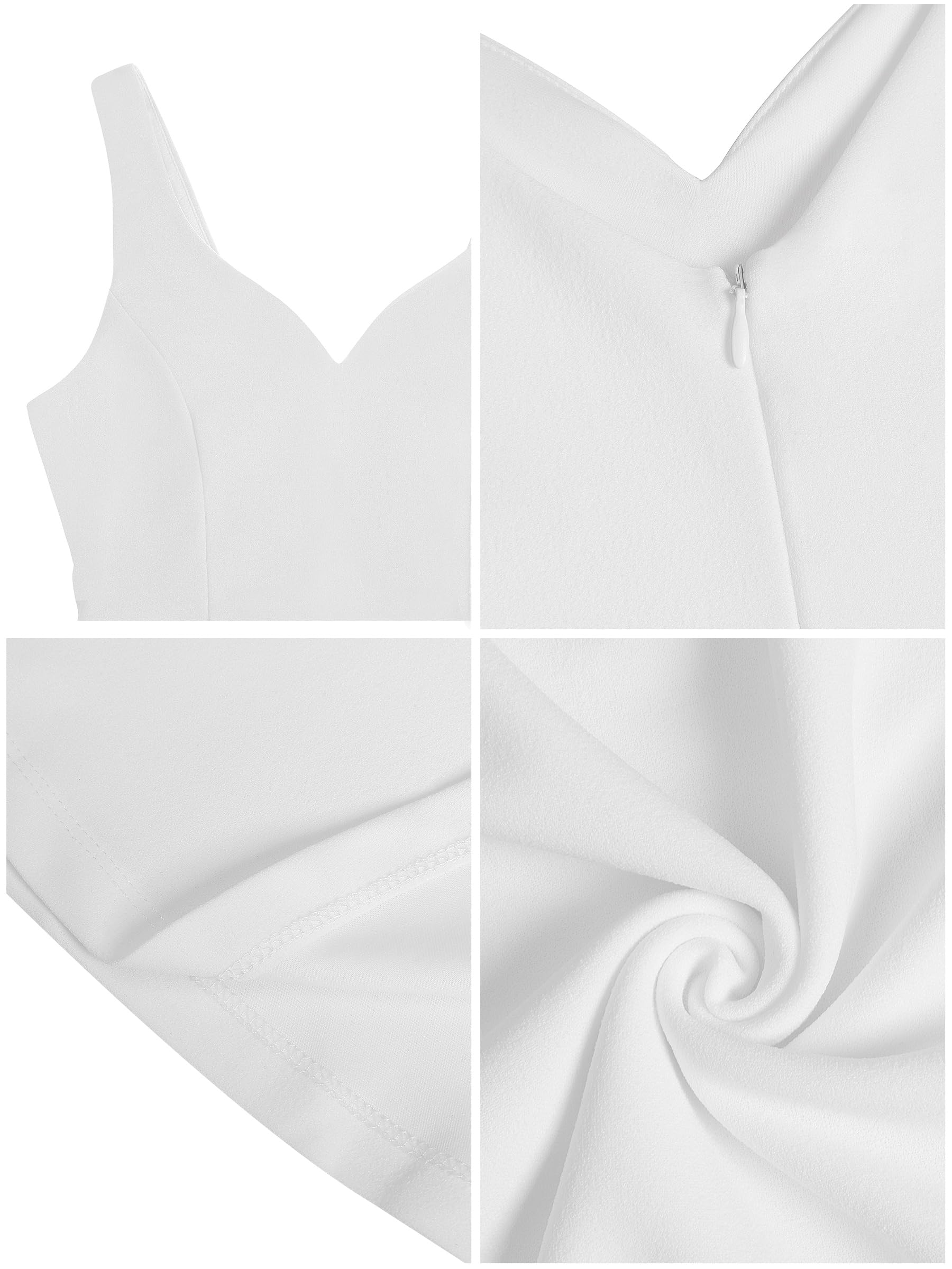 Missufe Robe de cocktail pour femme - Robe de soirée - Robe d'été - Mini robe rockabilly - Robe trapèze - Robe élégante