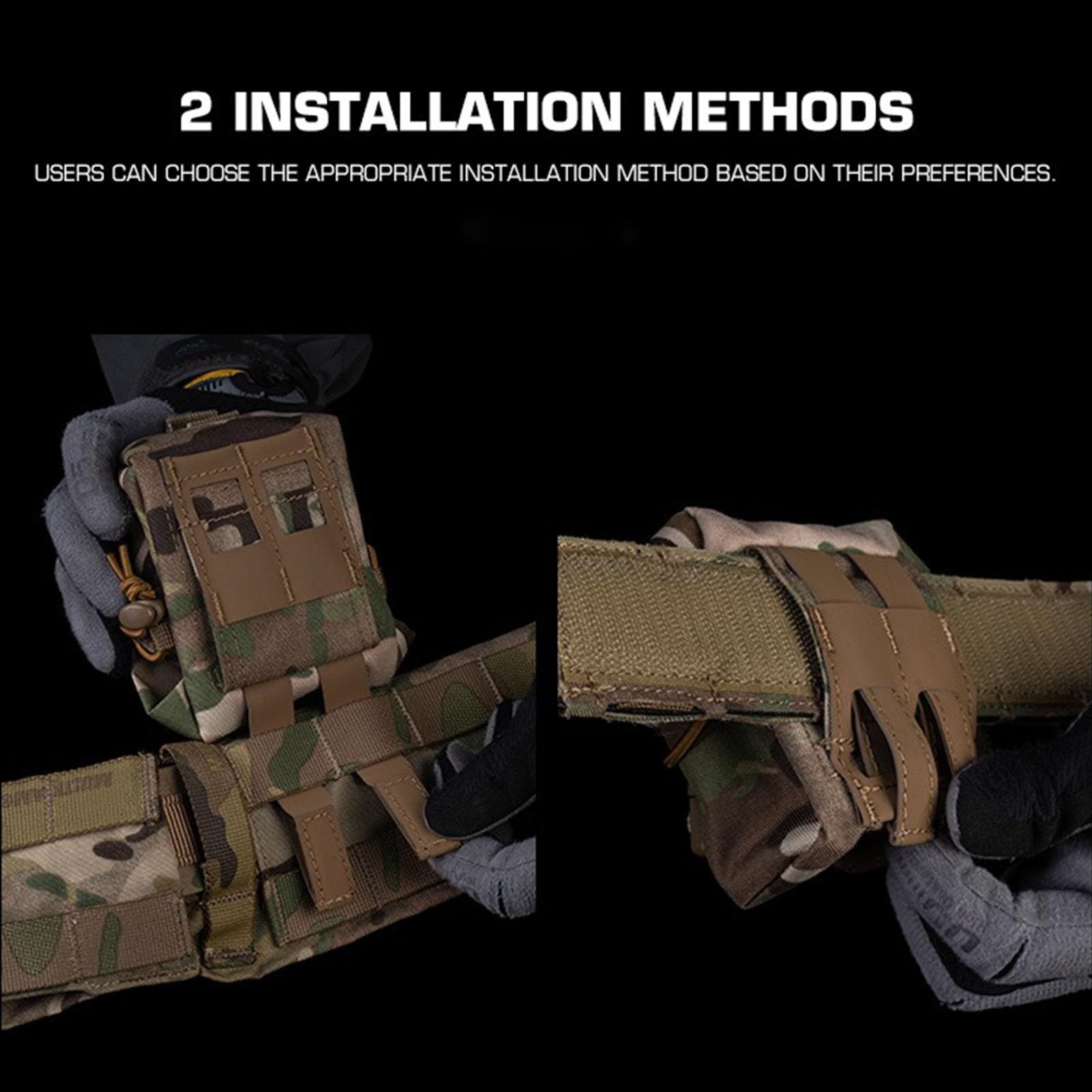 Porta Granada Airsoft Multiuso, Funda Táctica MOLLE con Cierre Rápido para Chalecos, Chest Rigs y Cinturones