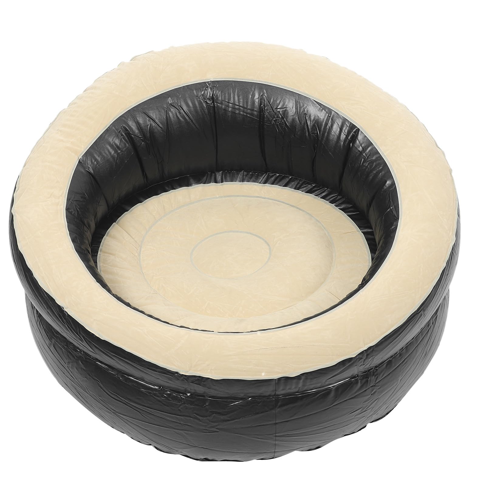 Divano Gonfiabile Portatile in PVC Argento, Cuscino Sedia Esterno Traspirante per Ridurre la Fatica, per Ufficio e Guida All'aperto