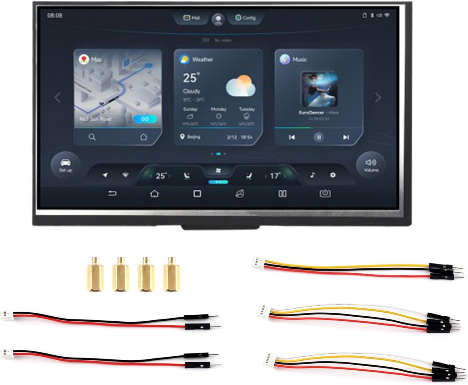 ESP32-S3 7inch Display Development Board, ESP32 with 800×480 Pixel IPS LCD Screen, 32-bit LX7 Dual-Core Processor, Up to 240MHz Frequency, Support W F& BLE 5 (No Touch)