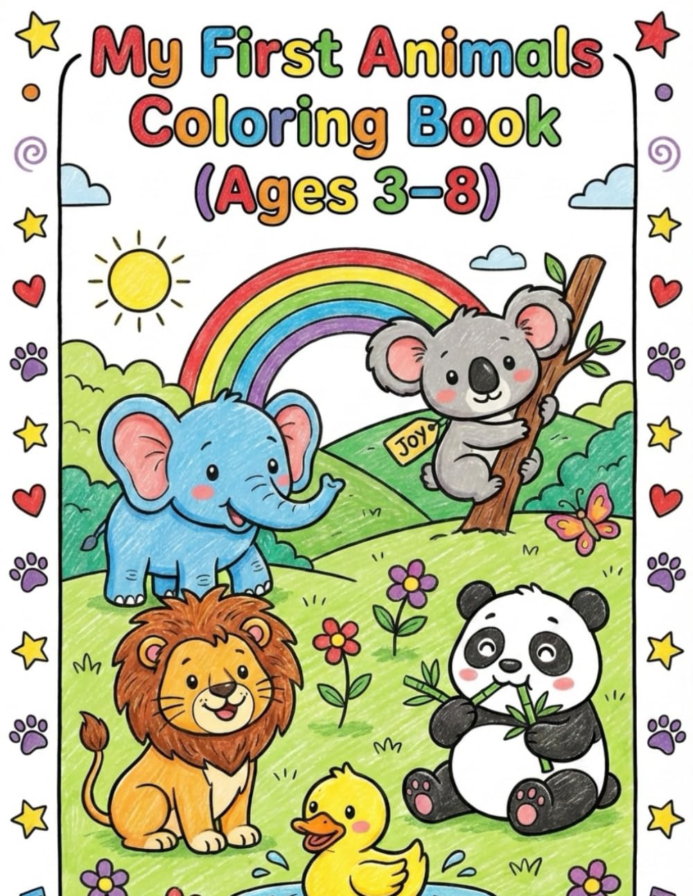 My First Animals Coloring Book (Ages 3–8): Fun Animal Coloring Pages for Kids