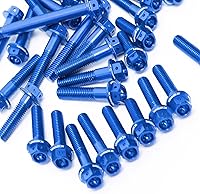 Vista 26 de MC Motoparts Race Spec Kit de pernos de motor cabeza HEX M6 compatible con XJ6 Diversion/F 2009-2016 13 14 15 16 (azul)