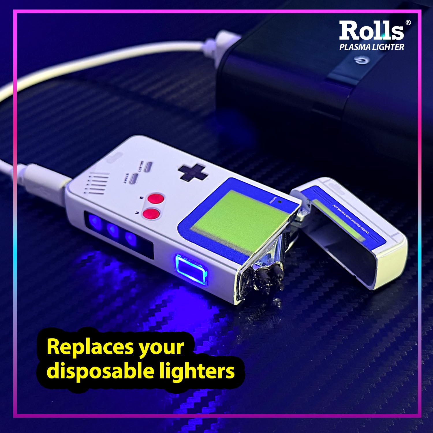 Rolls Plasma Lighter Briquet électrique Rolls – Cadeaux pour hommes – Briquets cool – Électrique rechargeable – Briquets à bougies – Gadgets uniques personnalisés – Cadeaux d'anniversaire pour hommes