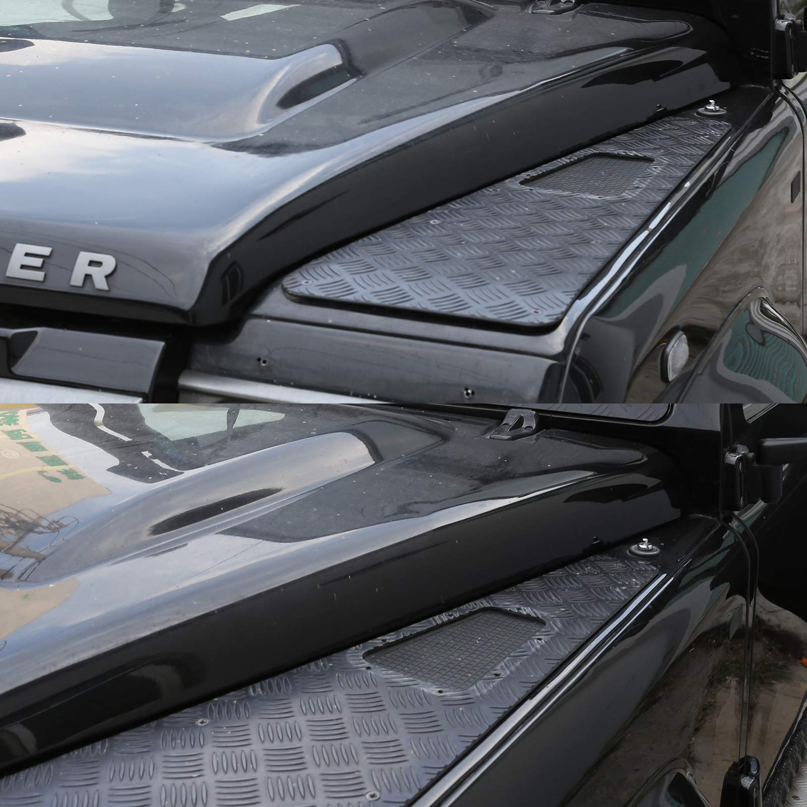 Para LR Defender 110 130 2004-2018, panel de protección exterior de capó delantero de aleación para LR Defender 90, accesorios de automóvil