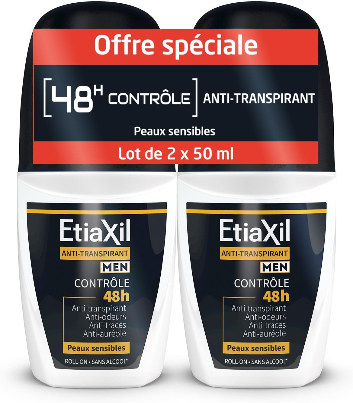 Deodorant Men Anti-Perspirant Control 48H Roll-On 2 x 50ml