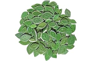 1.1LB Iridescent Leaves Ceramic Mosaic Tiles for DIY Projects