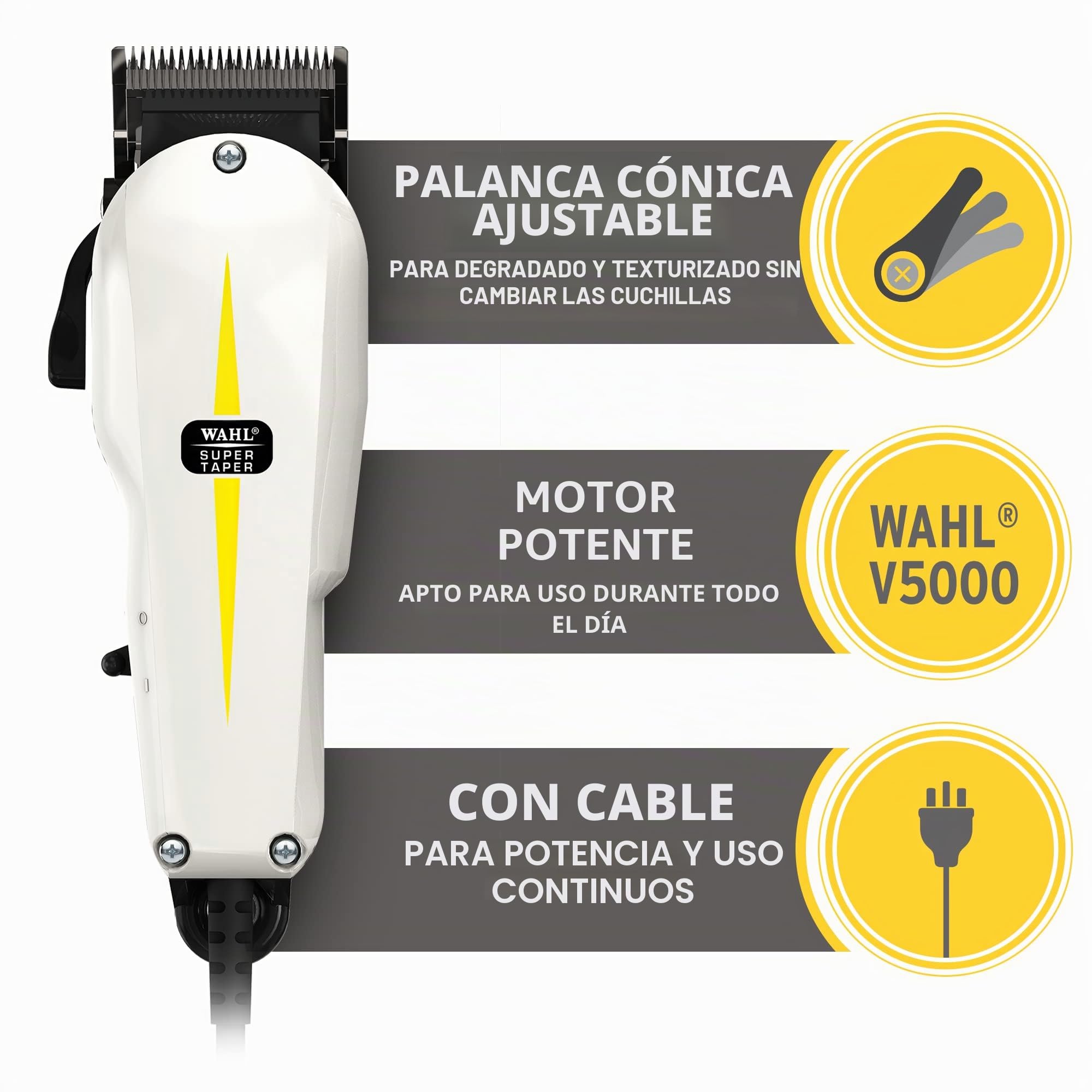Maquinilla de pelo Super Taper de la marca Wahl, unisex