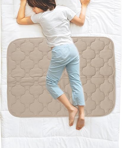 Miniatura 17 de Alsunny Almohadillas de cama lavables impermeables de 44x52 pulgadas (paquete de 2), almohadillas Chucks lavables para adultos, almohadillas de cama