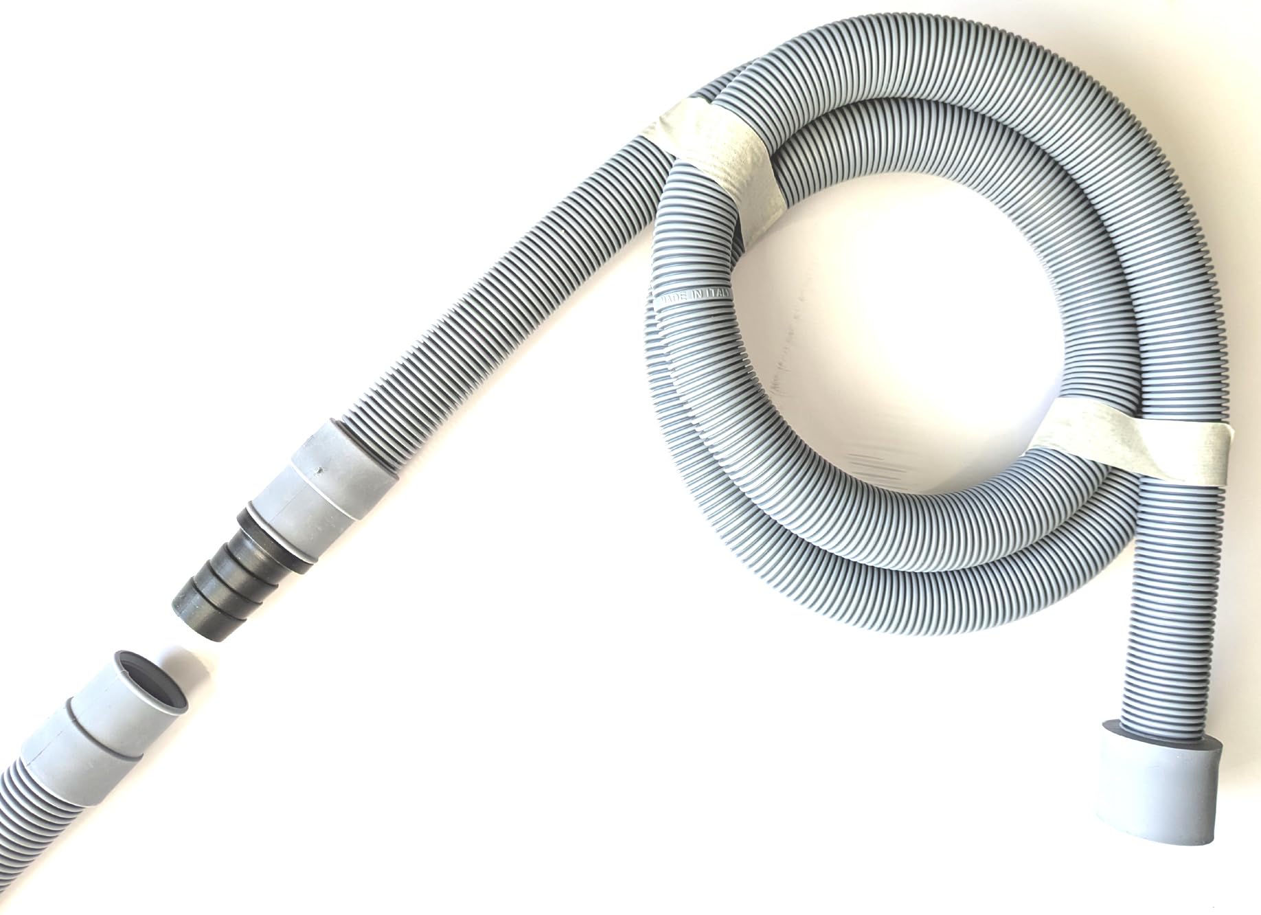 Cybersunrise Grey Waste Water Hose Extension & Connector For Washing Machine Dishwasher Appliance Outlet