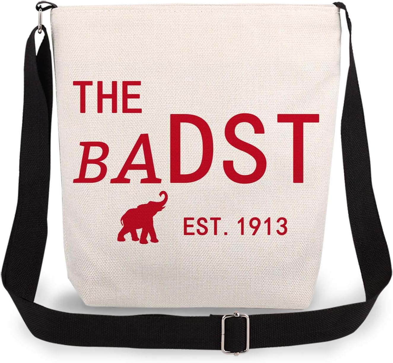 Sorority DST Print Canvas Crossbody Bag, Adjustable Strap Lightweight Purse with Top Zipper & Inner Pocket, Daily Shoulder Bag Gift for Women -2