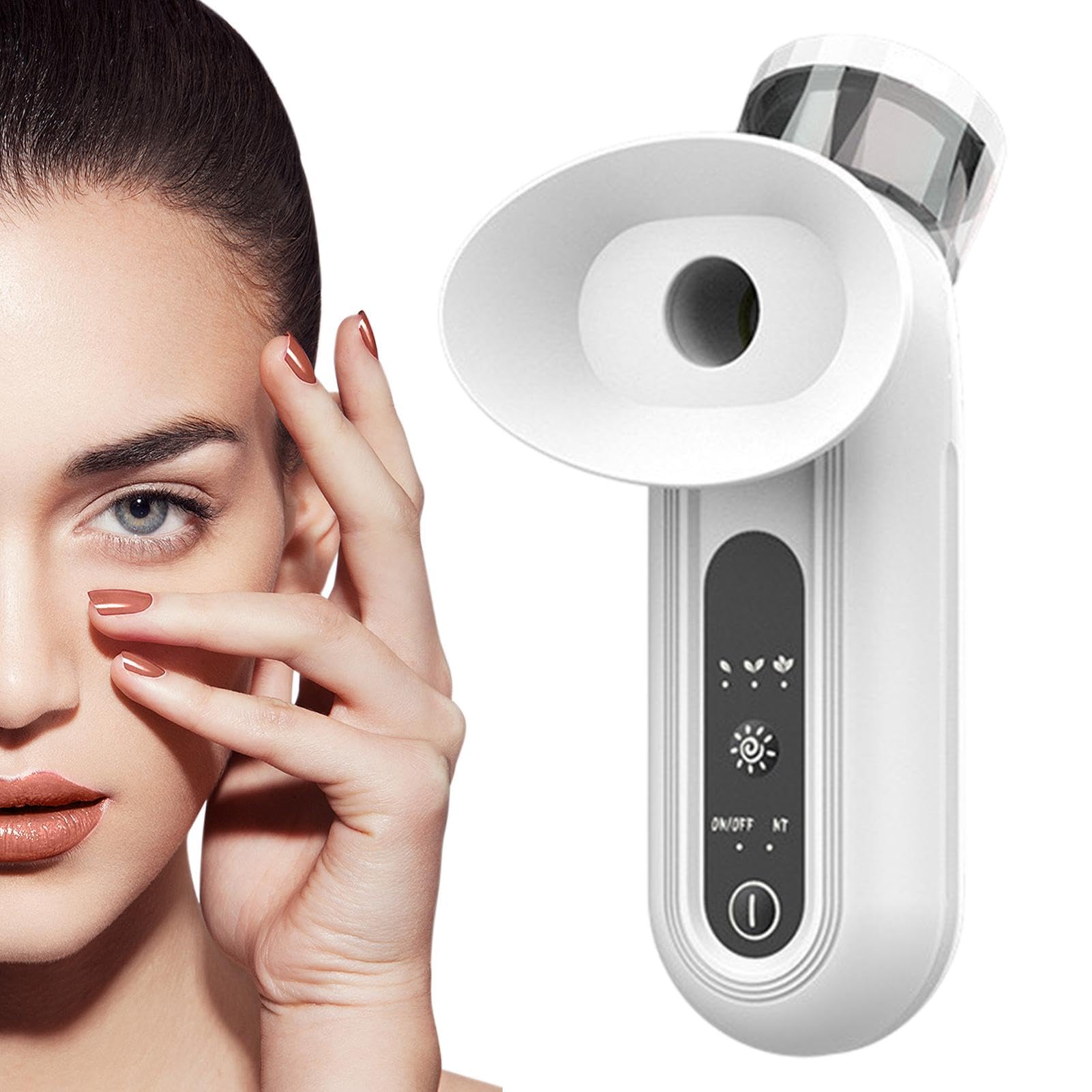 Nano Eye Mist Steam Sprayer, Handheld Rechargeable Eye Drop Mister, Small Eye Drops Steamer with Warm Compress, Steam Therapys wand for Relief Dry Eyes, Eye Treatments