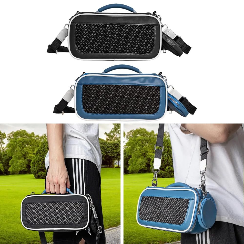 JOYSOG Reisetasche für Bose SoundLink Max tragbare Lautsprecher, schützender Aufbewahrungs-Organizer mit Mini-Tasche und Schultergurt, Blau