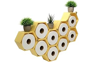 Honeycomb Toilet Paper Holder with Bees