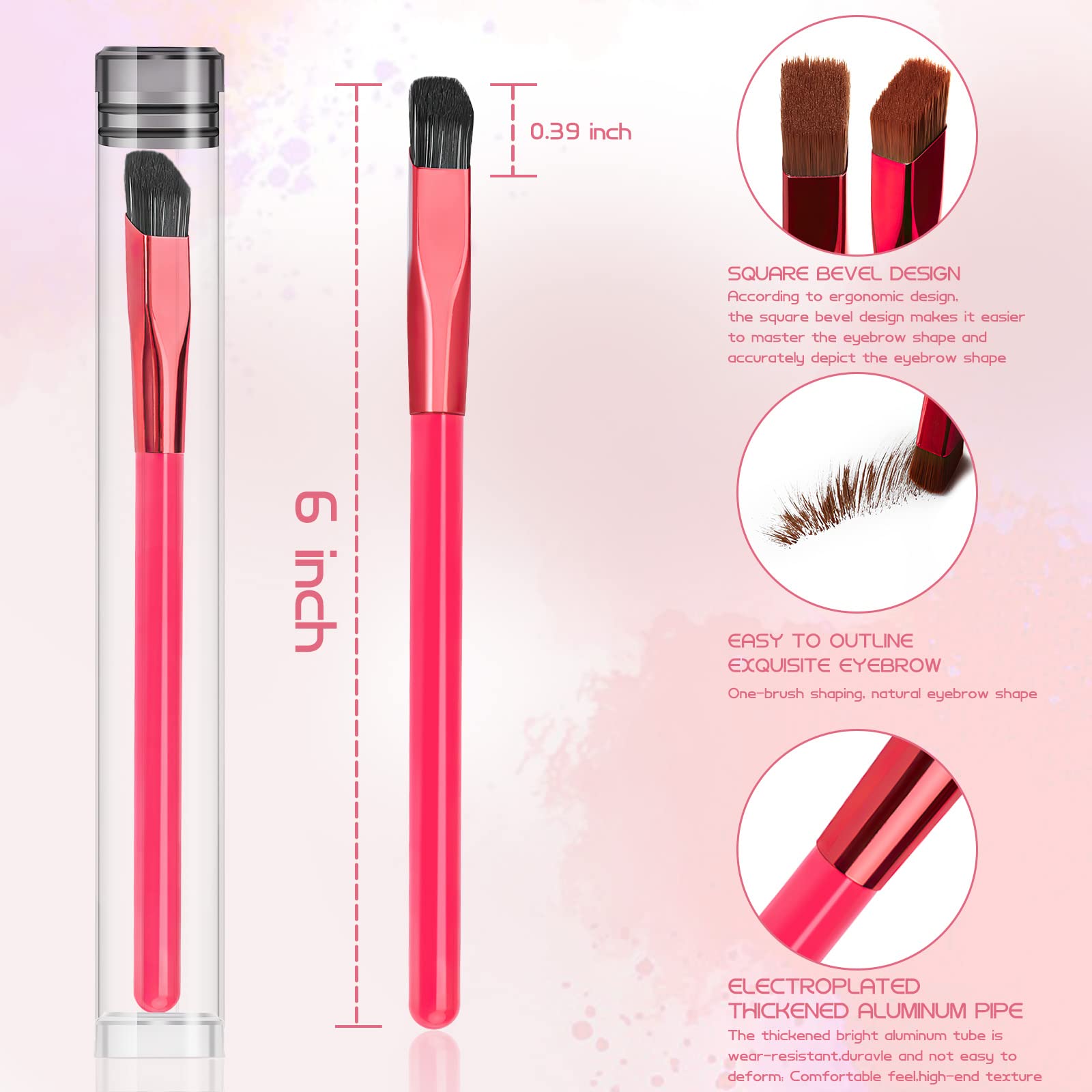 Multifunktions-Augenbrauenpinsel Set – 2 Stück, Abgewinkelt, Für Concealer, Eyeliner Und Brauen-Formung, 16 Cm