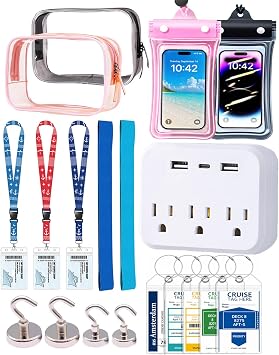 Buminee Cruise Essentials 2026, 19 Pcs Cruise Must Haves Kit