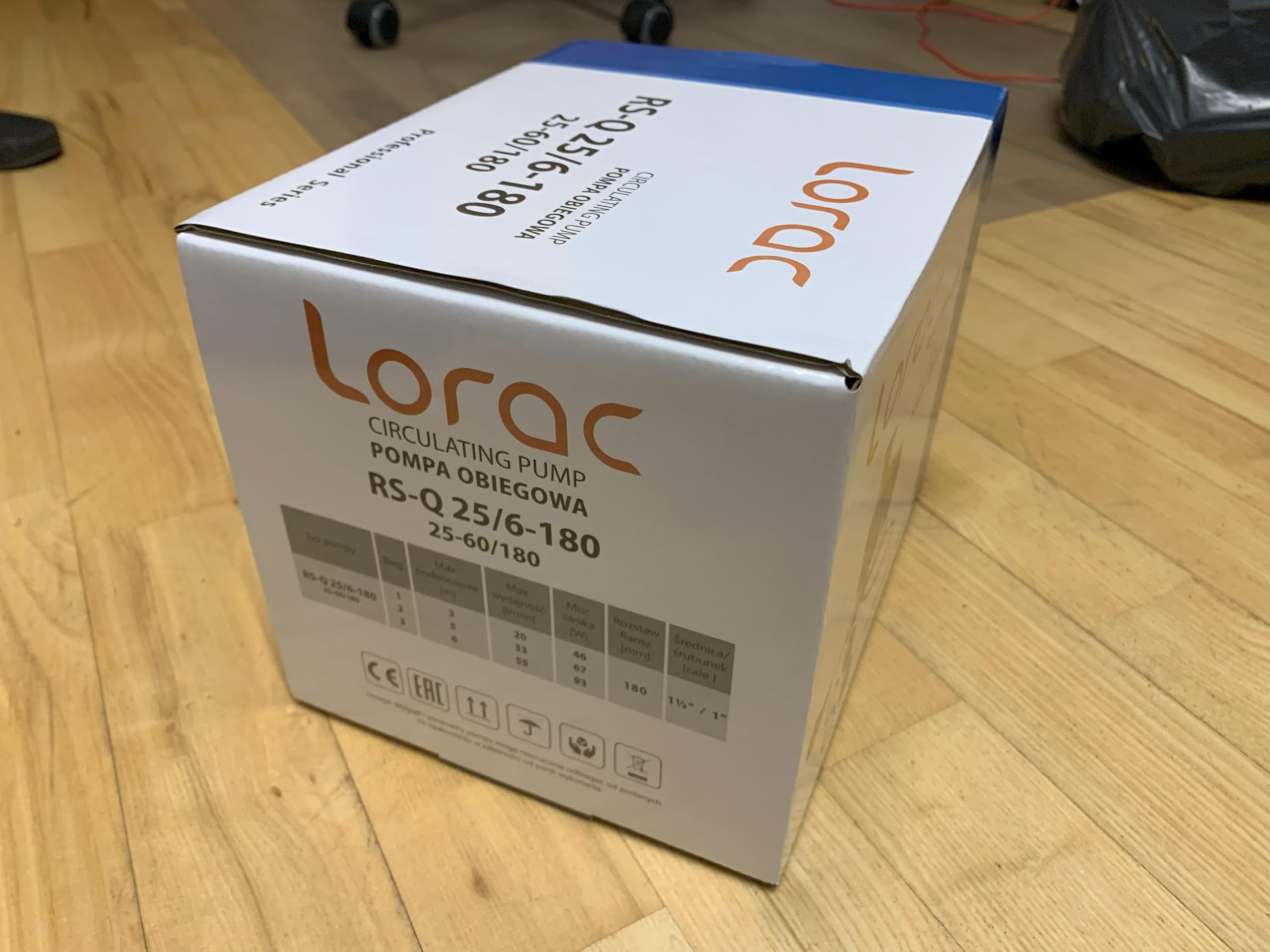 LORAC | Pompe de circulation 220-240 V, 3 niveaux de puissance (46/67/93W), pour chauffage central, piscine, pompe à chaleur, système solaire, débit max 55 l/min, IP44, surpresseur pour eau chaude