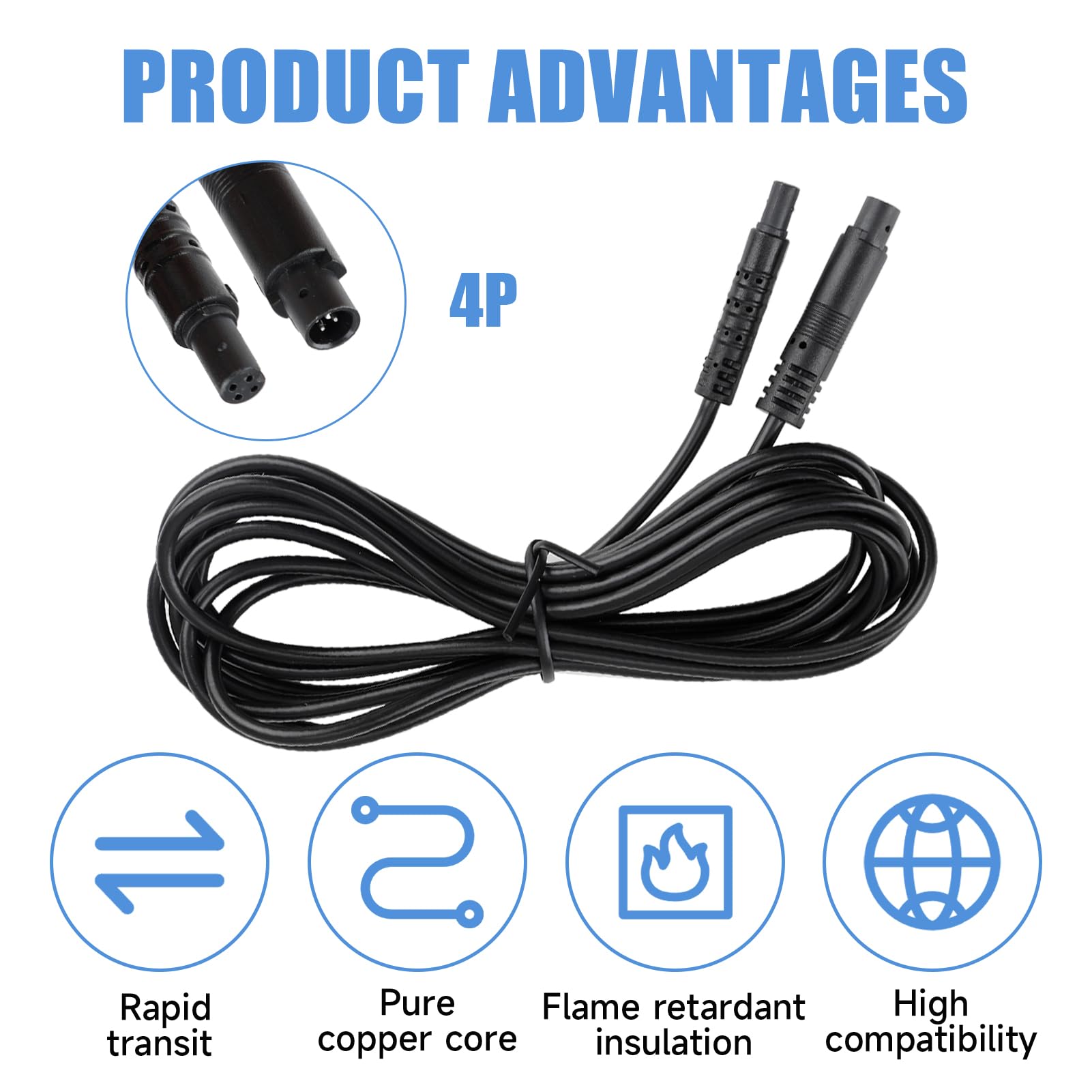 Cavo Prolunga Per Telecamera Di Retromarcia - 2.5 Metri, 4 Pin, Per Auto E Camion - Foto 7