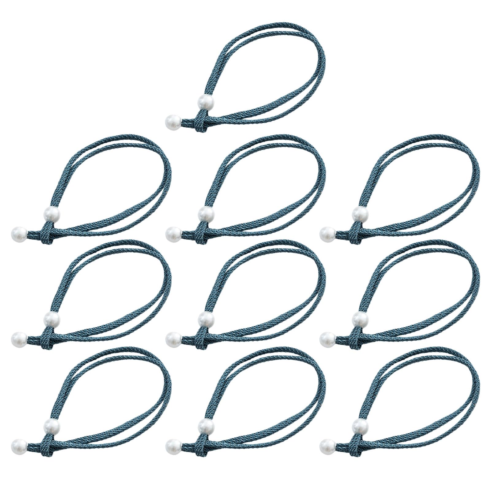 Elnwnnkc Navy Blue 10Pcs Curtain Straps Creative Pearl Curtain Beeds Tiebacks Simple Decorative Buckles Door Tiebacks