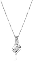 Amazon Essentials Sterling Silver 3-Stone Diamond Pendant Necklace (1/4 cttw) - 18" Timeless Elegance